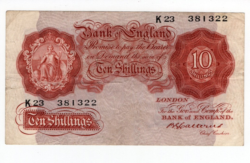 Regno Unito - 10 Shillings 1948/1960 - P#368 - Pieghe

BB-

SPEDIZIONE SOLO ...