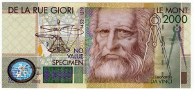 De La Rue Giori S.A. - Biglietto SPECIMEN Le Mont 2000 "Leonardo Da Vinci" - Particolarità doppio numero seriale 

FDS

SPEDIZIONE IN TUTTO IL MON...