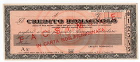 Assegno - Credito Romagnolo - Assegno Circolare - "SPECIMEN", Fino a 5000 Lire - Pieghe, macchie

qSPL

SPEDIZIONE SOLO IN ITALIA - SHIPPING ONLY ...