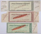 Assegni - Lotto n.3 Assegni composto da: Il Banco S.Geminiano e S.Prospero Assegno Circolare, "ESEMPLARE", N° I-000000, "ANNULLATO", Fino a 1 Milione ...