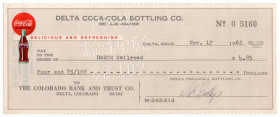 Stati Uniti d'America - Delta, Colorado - Assegno Delta Coca-Cola Bottling Co. - 12/11/1962

SPEDIZIONE IN TUTTO IL MONDO - WORLDWIDE SHIPPING