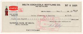 Stati Uniti d'America - Delta, Colorado - Assegno Delta Coca-Cola Bottling Co. - 12/11/1966

SPEDIZIONE IN TUTTO IL MONDO - WORLDWIDE SHIPPING