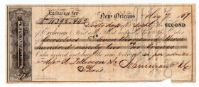 Assegno - Stati Uniti - Exchange per 11392,40 Francs 1867 - Con Francobollo da 50 Cents - Pieghe, forellini 

BB

SPEDIZIONE SOLO IN ITALIA - SHIP...