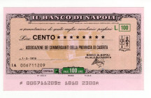 Miniassegno - Caserta, 1976, Il Banco di Napoli da 100 Lire - Associazione dei Commercianti della Provincia di Caserta

FDS

SPEDIZIONE IN TUTTO I...