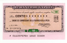 Miniassegno - La Spezia, 1976, Il Banco di Napoli da 100 Lire - Unione dei Commercianti della Provincia di La Spezia 

FDS

SPEDIZIONE IN TUTTO IL...