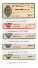 Lotto n.5 Miniassegni - Lecce, 1976/1977, La Banca del Salento da 50, n.2 100, 150, 200 Lire - Consorzio fra gli Artigiani della Provincia di Lecce
...