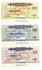 Lotto n.3 Miniassegni - Milano, 1977, Il Credito Artigiano da 100, 150, 200 Lire - Stabilimento Alimentare S.P.A - Timbro "Contro l'Inflazione per Col...