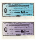Lotto n.2 Miniassegni - Trento, 1977, La Banca di Trento e Bolzano da 100, 150 Lire - Supermercati Poli Trento 

FDS

SPEDIZIONE IN TUTTO IL MONDO...