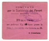 Buono per il ritiro di legna del Comitato per lo Scaldatoio dei Poveri, Modena

SPEDIZIONE SOLO IN ITALIA - SHIPPING ONLY IN ITALY