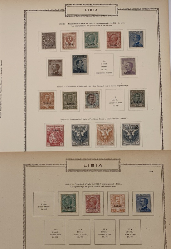 Colonia Libia - numero 4 serie 1912-1916 di francobolli come da fotografie quivi...