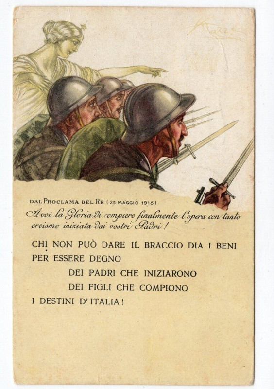 Cartolina - Prestito Nazionale - 1918 Genova - Volata - Leggere pieghe, scritte,...