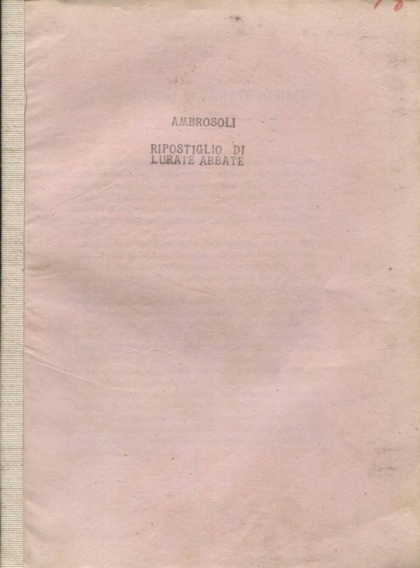 AMBROSOLI S. - Il ripostiglio di Lurate Abbate. Milano, 1888. pp. 15 - 24, tavv....