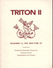 CNG - FREMAN & SEAR - ARS CLASSICA. Triton II. New York, 1\2 - December, 1998. The Greek coinage coll. Orme Lewis, greek coinage coll. European, impor...