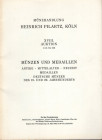 PILARTZ H. - Auktion XVIII. Koln, 16\18 - Mai, 1968. Munzen antike - Neuzeit…… pp. 63, nn. 1668, tavv. 7. ril ed. ottimo stato.