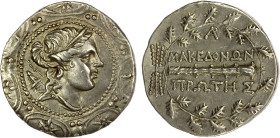 MACEDONIA: Roman Rule, AR tetradrachm (16.86g), ca. 167-149 BC, HGC-3/1103, SNG Copenhagen 1310-1, diademed and draped bust of Artemis right, with bow...