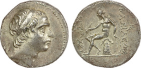 SELEUKID KINGDOM: Antiochos III 'the Great', 222-187 BC, AR tetradrachm (17.13g), 'Rose' Mint (Edessa?), ca. 213-208 BC, SC-1122.1b, diademed head rig...