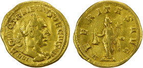 ROMAN EMPIRE: Trajan Decius, 249-251 AD, AV aureus (4.07g), Rome, RIC-28a, laureate, draped, and cuirassed bust right, IMP C M Q TRAIANVS DECIVS AVG /...