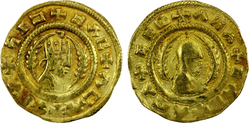 AXUM: Ebana, 5th century, AV unit (1.59g), M&J-71, early Christian period, crown...