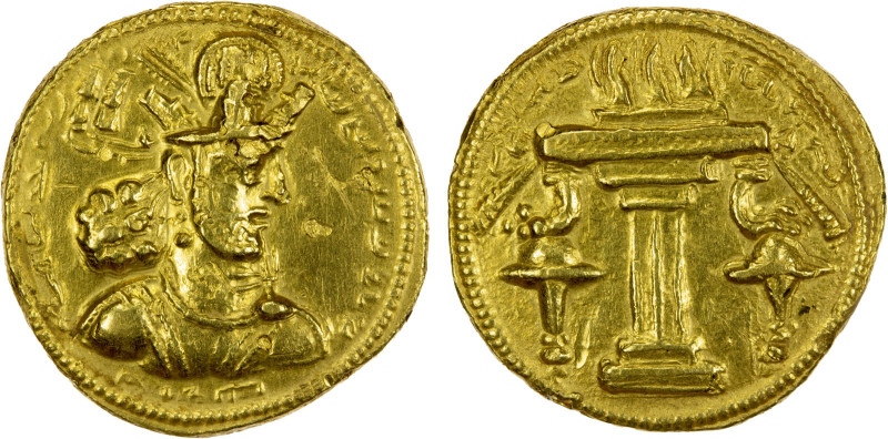 SASANIAN KINGDOM: Shahpur II, 309-379, AV dinar (7.30g), G-107 (type 1a/7), Sell...