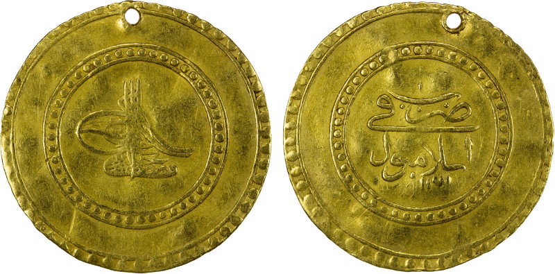 TURKEY: Mustafa III, 1757-1774, AV 11/2 altin (4.68g), Islambul, AH1171 year 1, ...