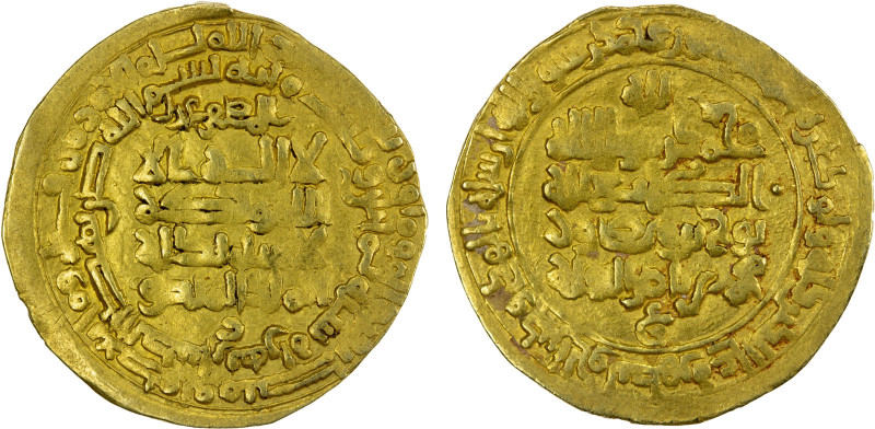 SAMANID: Nuh III, 976-997, AV dinar (4.38g), Herat, AH380, A-1468, citing Muhamm...