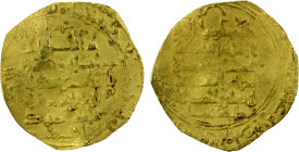 GREAT SELJUQ: Malikshah I, 1072-1092, AV dinar (2.26g) (mint unclear), AH479, A-1674, citing his son Malik al-Mulûk Ahmad (died either AH481 or 484), ...