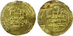 GREAT SELJUQ: Malikshah I, 1072-1092, pale AV dinar (5.59g), Marw, DM, A-1675, citing the local governor 'Izz al-Dawla Nuh, known only on a few very r...