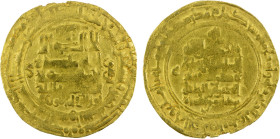 GREAT SELJUQ: Barkiyaruq, 1093-1105, AV dinar (3.81g), al-Ahwaz, AH495, A-1682, citing the governor Nur al-Dawla Buri bin Bursuq, clear mint & date, F...