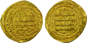 ZANGIDS OF AL-MAWSIL: Mahmud, 1219-1233, AV dinar (6.54g), al-Mawsil, AH631, A-1869, struck during the last year of Mahmud's reign, decent strike, VF-...