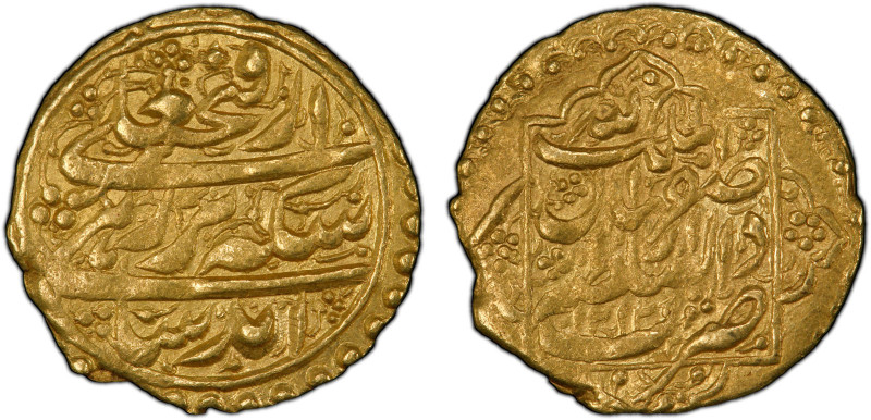 QAJAR: Fath 'Ali Shah, 1797-1834, AV 1/2 toman (3.07g), Isfahan, AH1212, A-2858,...