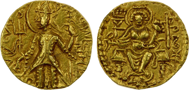 KUSHAN: Vasishka, ca. 247-267, AV dinar (7.85g), Mitch-3551-3556-var, ANS-1613-1...