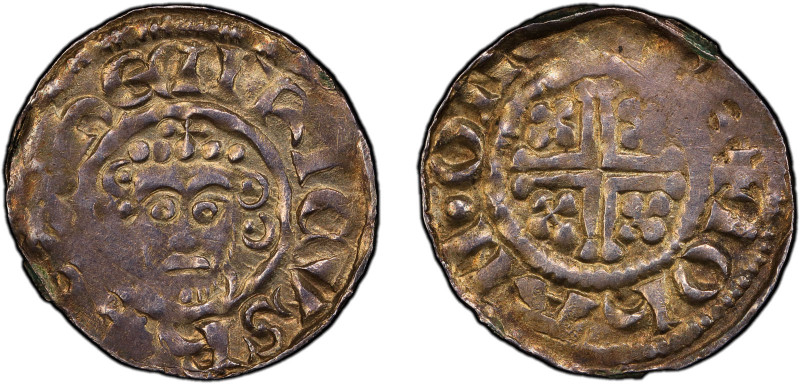 ENGLAND: John Lackland, 1199-1216, AR penny, Canterbury, S-1352, class 5c, IOHAN...