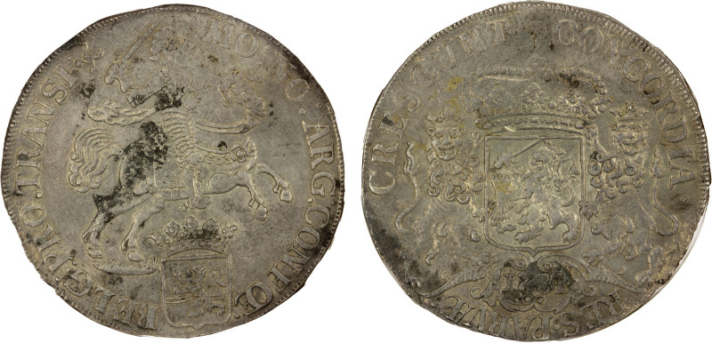 OVERIJSSEL: Dutch Republic, AR ducat, 1734, KM-80, Dav-1829, Delmonte-1036, silv...