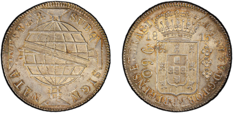 BRAZIL: João VI, Prince Regent, 1799-1816, AR 960 reis, 1815-R, KM-307.3, a love...