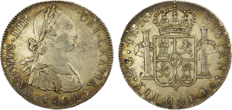 GUATEMALA: Carlos IV, 1788-1908, AR 4 reales, 1791-NG, KM-52, assayer M, somewha...