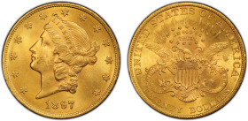 UNITED STATES: AV 20 dollars, 1897, KM-74.3, Liberty Head - With Motto type gold 'double eagle', a wonderful lustrous example! PCGS graded MS64, ex Ma...
