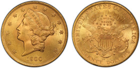 UNITED STATES: AV 20 dollars, 1900, KM-74.3, Liberty Head - With Motto type gold 'double eagle', a wonderful lustrous example! PCGS graded MS64, ex Ma...