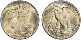 UNITED STATES: AR 50 cents, 1936, KM-142, Walking Liberty type, a fantastic bright white lustrous example! PCGS graded MS66, ex Marcel Hoessly Collect...