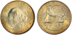 UNITED STATES: AR 50 cents, 1936, KM-173, Albany Charter Commemorative, an incredible lightly toned example! PCGS graded MS67, R, ex Marcel Hoessly Co...