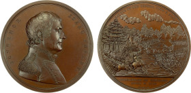 UNITED STATES: AE medal, 1818, Julian MI-14, 65mm bronze medal by Moritz Fürst for the Victory of Governor Isaac Shelby in the Battle of the Thames; G...