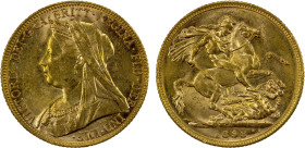 AUSTRALIA: Victoria, 1837-1901, AV sovereign, 1898-M, KM-13. Fr-24, very lustrous, Unc.

Estimate: USD 450 - 500