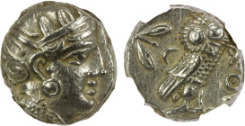 ATTICA: Athens, AR tetradrachm, ca. 393-294 BC, HGC-4/1599, SNG Copenhagen 63, helmeted head of Athena right // owl standing right, head facing, olive...