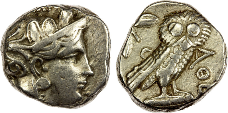 ATTICA: Athens, AR tetradrachm (17.07g), ca. 393-294 BC, HGC-4/1599, SNG Copenha...