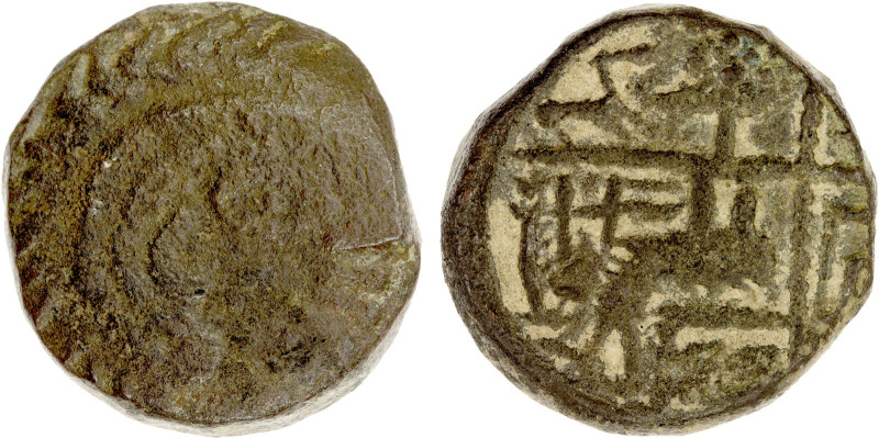 ARABIA: Eastern: Mleiha: Anonymous, ca. 2nd/4th century AD, AE "tetradrachm" (15...