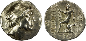 CHARACENE: Hyspaosines, ca. 127-124 BC, AR tetradrachm (15.85g), Charax-Spasinu, SE 186 (127/6 BC), Alram-491var (date), Sunrise, diademed head right ...