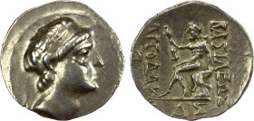 CHARACENE: Apodakos, ca. 110-104 BC, AR tetradrachm (16.31g), Charax-Spasinu, SE 204 (109/8 BC), Sunrise-464, DCA-480, diademed head right // Herakles...