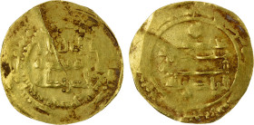 ABBASID: al-Radi, 934-940, AV dinar (3.20g), Filastin, AH327, A-254.1, Bernardi-285Gn, "7" ("sab'") of the date recut over what seems to have been sit...