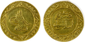 TURKEY: Selim III, 1789-1807, AV sultani (altin), Islambul, AH1203 year 2, KM-526, ANACS graded AU55.

Estimate: USD 250 - 300