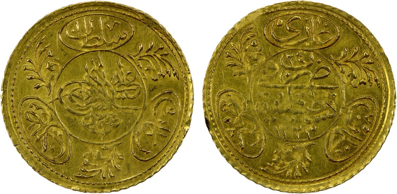 TURKEY: Mahmud II, 1808-1839, AV hayriye Altin (1.79g), Kostantiniye, AH1223 yea...