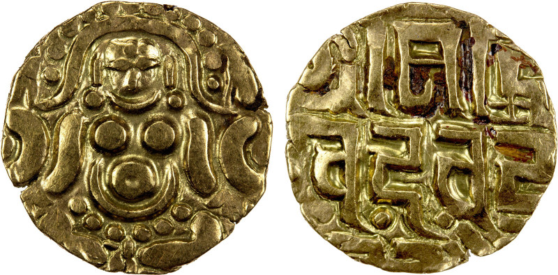 GAHADAVALAS OF KANAUJ: Govinda Chandra, ca. 1114-1154, AV 41/2 masha (3.91g), De...